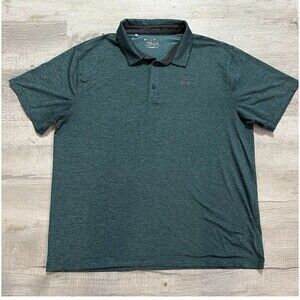 Under Armour Polo Shirt Short Sleeve Golf Mens 2XL Green Performance